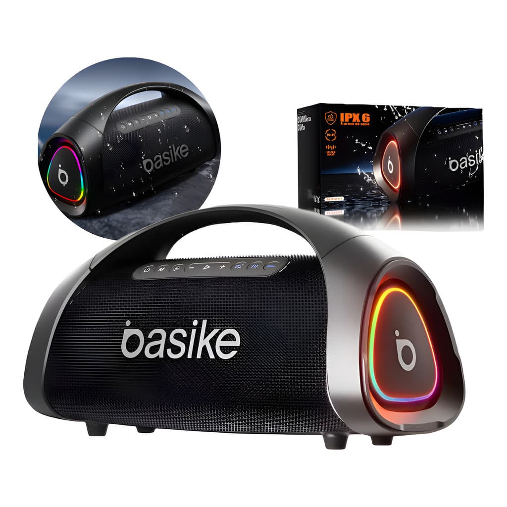 Basike Caixa De Som Bluetooth Portatil Ipx6 Prova D Água Tws RAD134