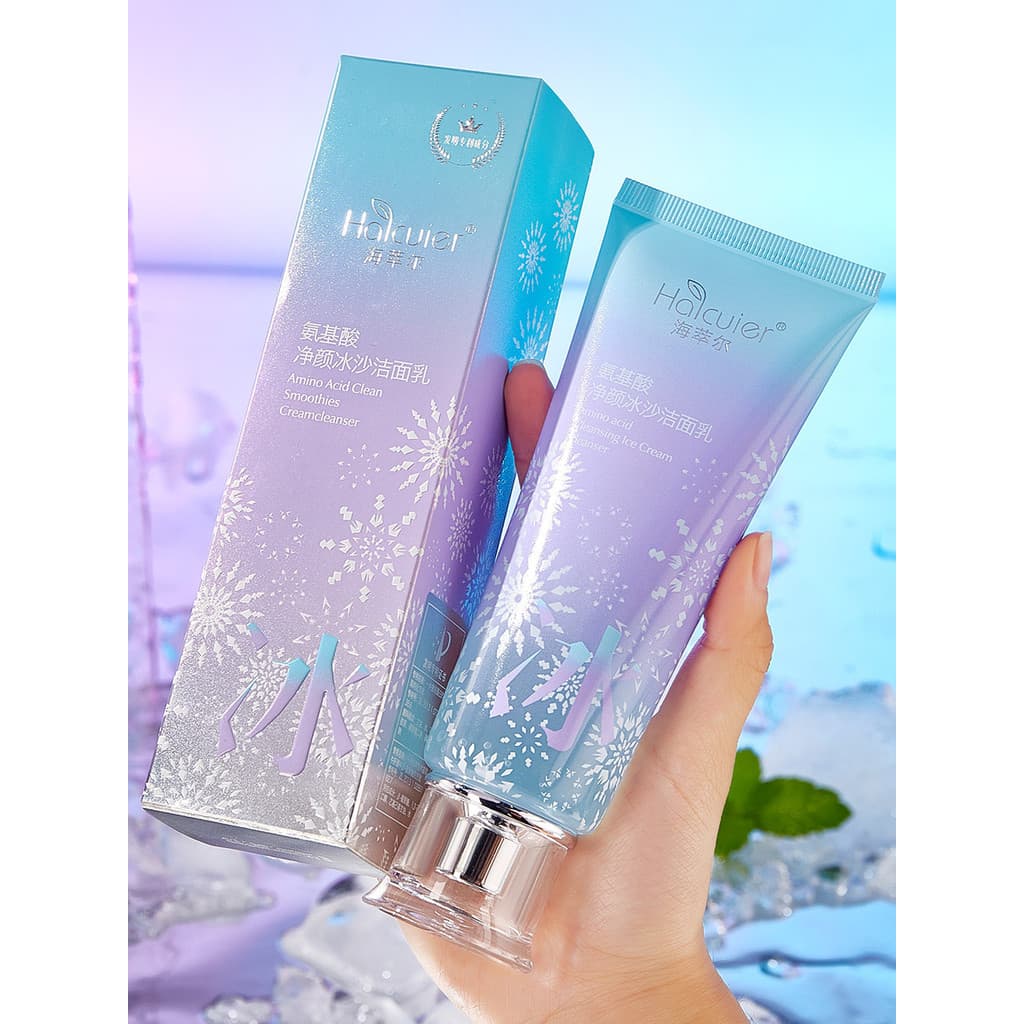 Haicuier Aminoácido Limpeza Smoothie Limpador Smoothie Textura Densa Espuma Limpeza Pele Hidratante Limpador Facial