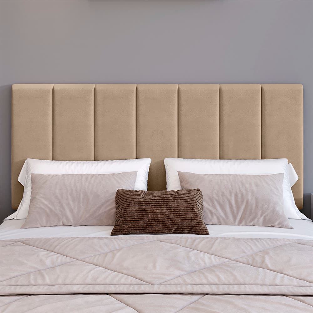 Cabeceira Painel Estofado Modular Decorativo Para Quarto Estilo Moderno Conforto - 5 módulos solteiro