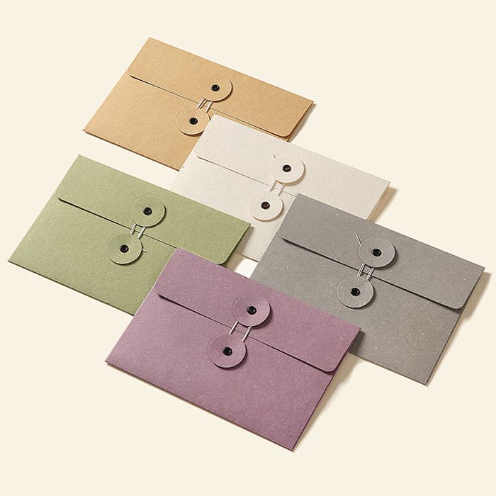 Saco de arquivo de fragrância de grama A5, alça de papel importada, corda enrolada, Envelope, fatura, saco de arquivo, s