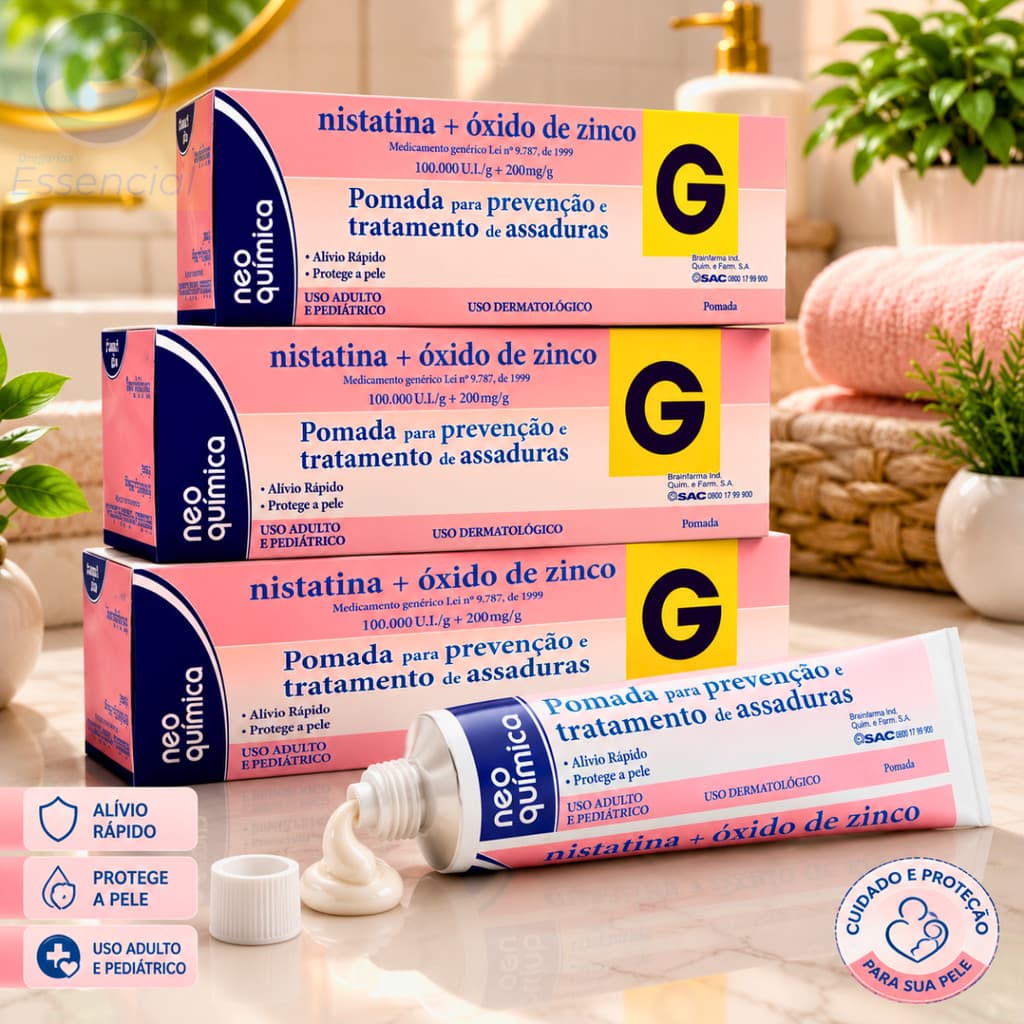 Óxido de Zinco Pomada Para Assaduras Neo Química 60g Proteção Bebê Idoso Adulto Prevenção Barato