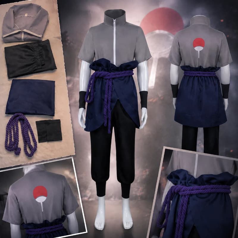 Sasuke Uchiha Anime Cosplay Traje Ninja Uniforme Para Homens Mulheres Roupa De Festa De Halloween Comic Con Role Play Ve