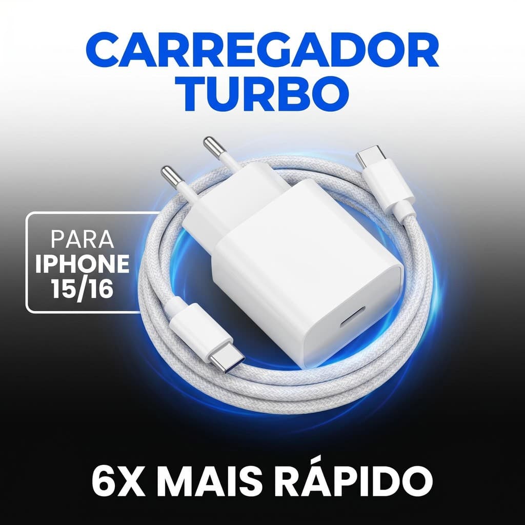 Kit 10 Atacado Carregador 35W Tipo-C | Fonte + Cabo USB-C iPhone 15 | Carregador Rápido Completo Caixinha