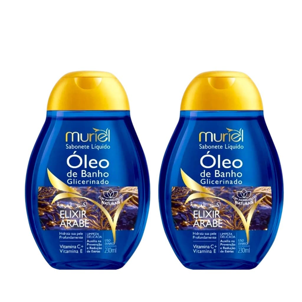Kit 2 Sabonetes Líquido Óleo de Banho Muriel Elixir Árabe