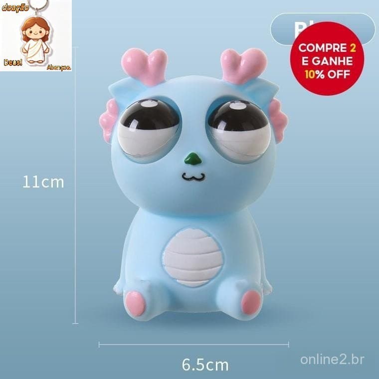 Brinquedo De Apertar Dragão De Olho Convexo , Olhos Giratórios Para Diversão E Alívio Do Estresse , Brinquedos De Lodo M