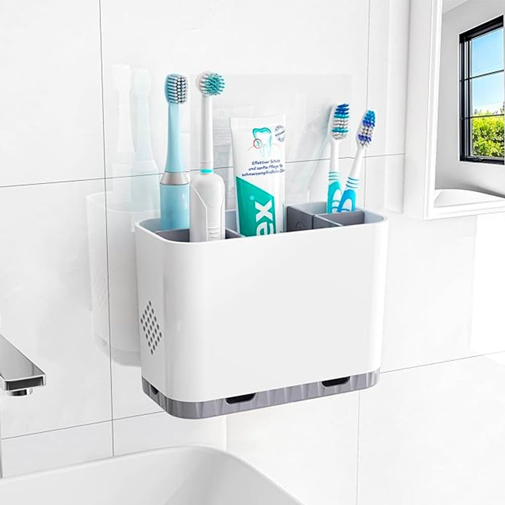 Banheiros Suportes para Escovas Dentes Conjunto  removível com 5 compartimentos Para decoração do banheiro de acessórios