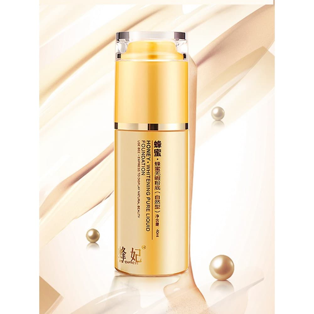 Abelha concubina cosméticos mel refrescante impecável base líquida cor Natural não tira maquiagem hidratante corretivo p