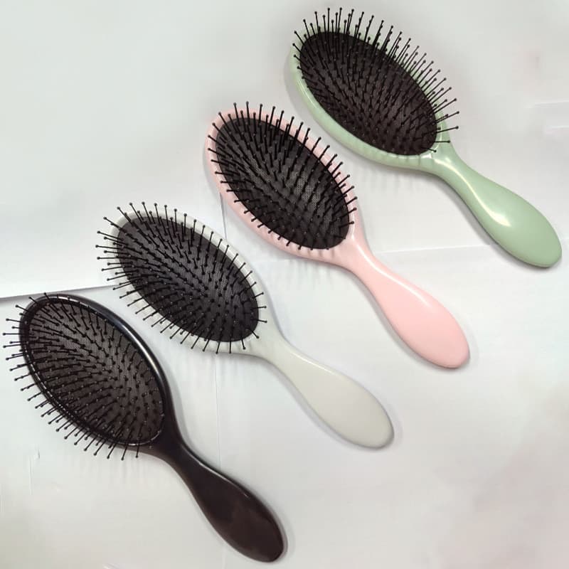Doce cor almofada de ar pente molhado seco dupla utilização pente de alisamento de cabelo sem nós sem puxar cabelo massa