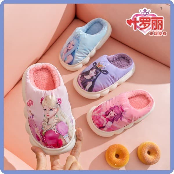 | slippers | ☁Ye Luoli inverno crianças chinelos de algodão meninas à prova dwaterproof água quente interior de sola gro