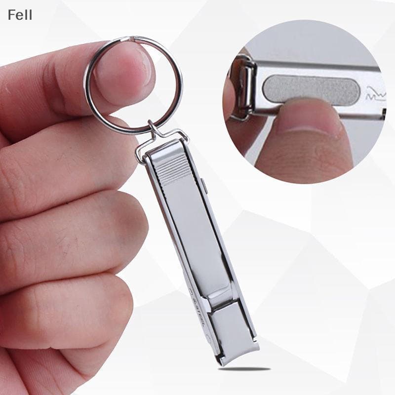 [Fel] 1 Peça Cortador De Unhas Ultrafino Dobrável Portátil Para Viagem Chaveiro Tesoura De Unha Ferramenta De Manicure D