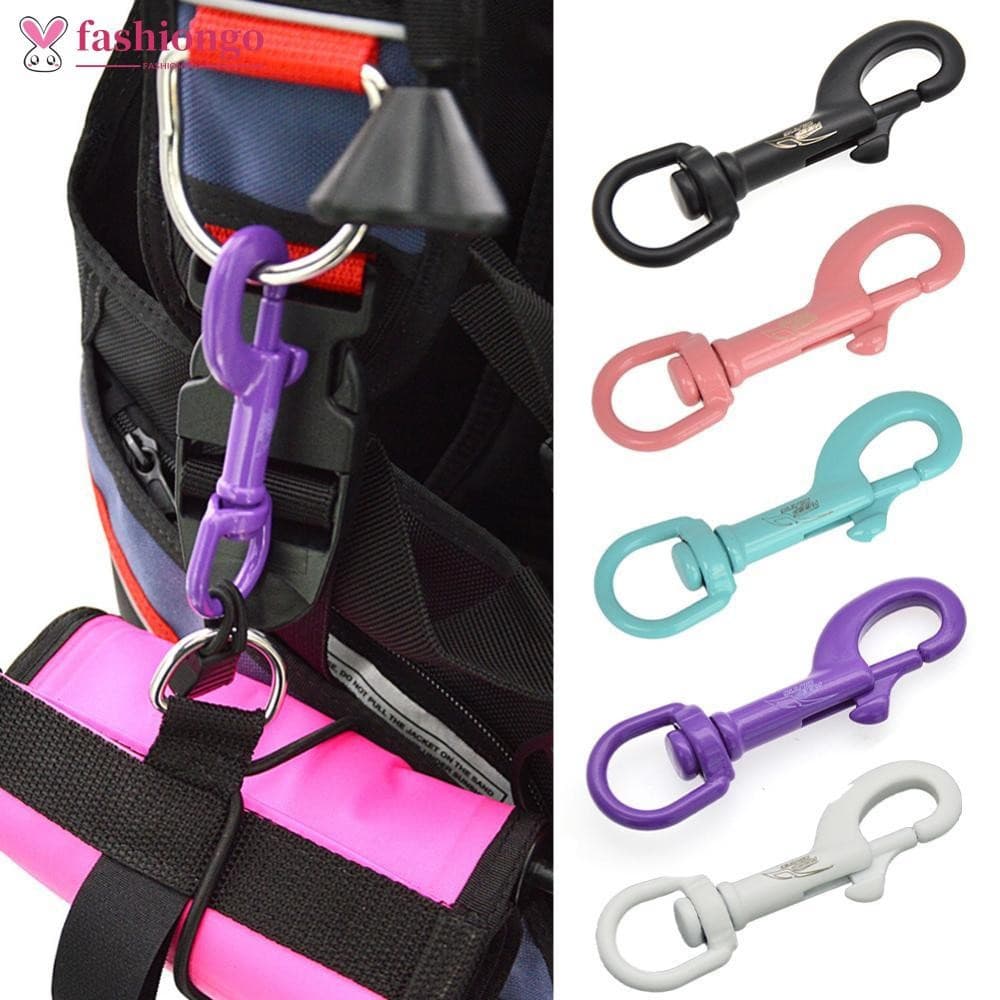 FASHIONGO 1Pc 7.5CM 316 Aço Inoxidável Mergulho Gancho De Cabeça Única Rotação 360 Mola De Liberação Rápida BCD Equipame
