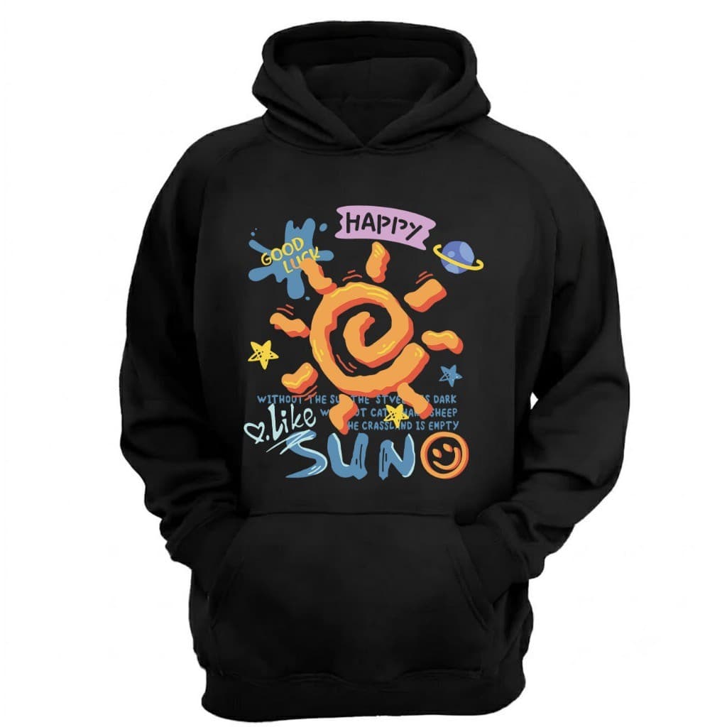 Blusa Moletom Canguru Femenina Happy Sun Moda Inverno Lançamento Premium