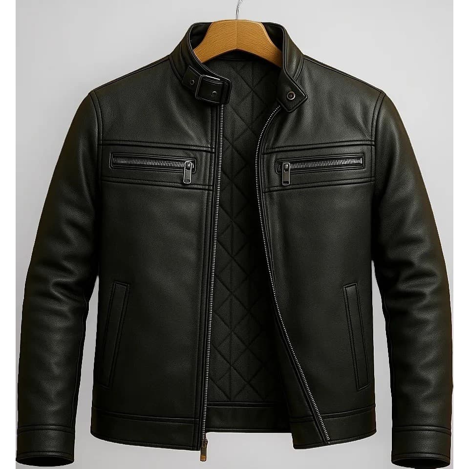 Jaqueta De Couro Masculina Forrada