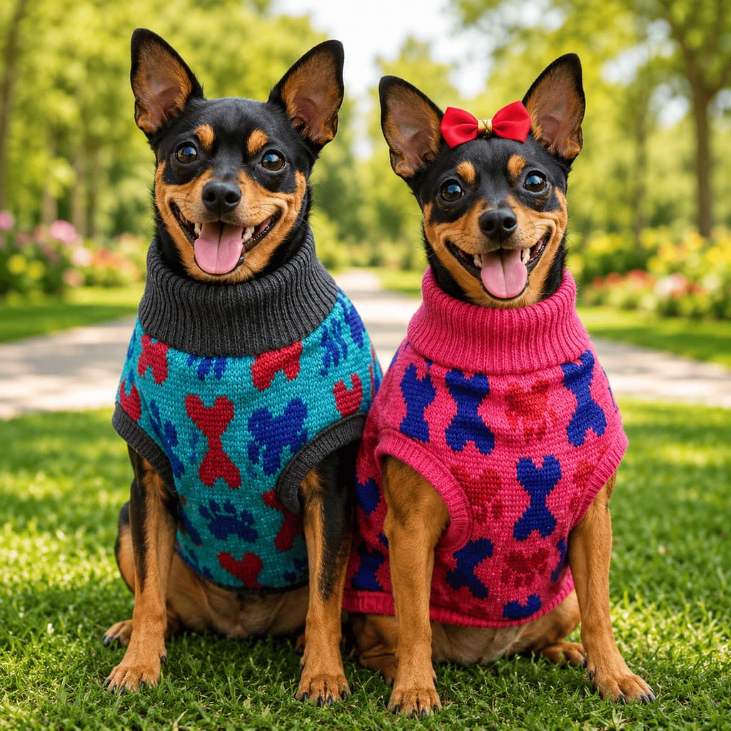 Kit 2 Roupas Tricô Lã Para Cachorro E Gato Inverno Pet Quentinha Confortável Cores Sortidas