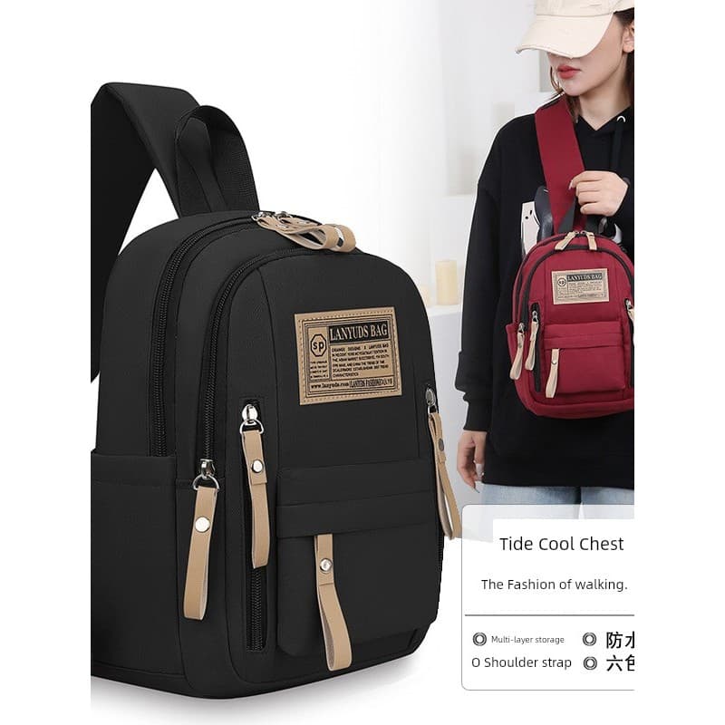 Casal de viagem saco de peito de grande capacidade novo estilo moda masculina saco do mensageiro mochila esportes na mod