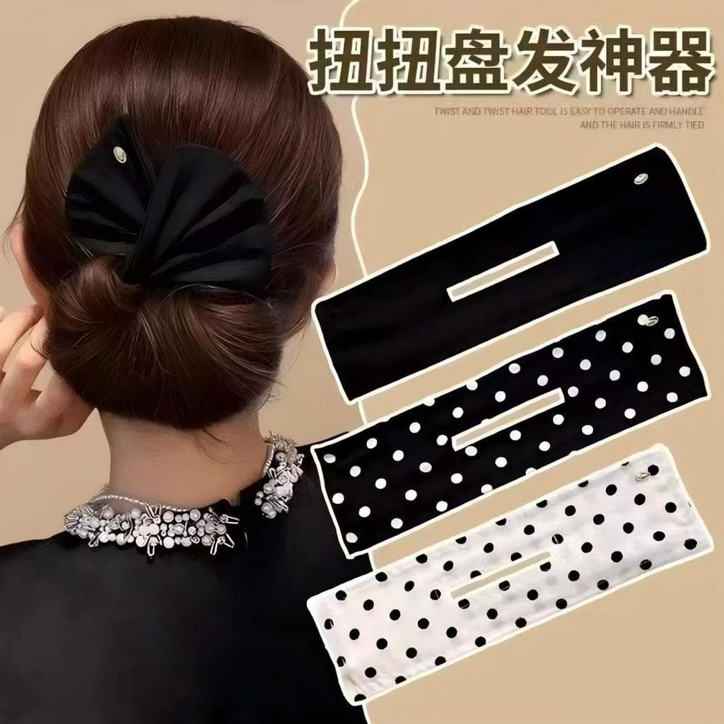 Faixa de Cabelo para Penteados Fáceis, Faixa de Cabelo Torcida, Faixa de Cabelo com Bolinhas, Acessório de Cabelo para C