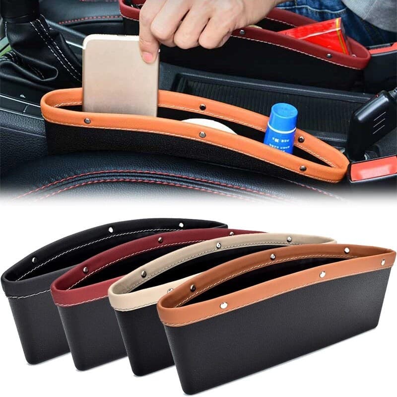Organizador De Fendas Do Assento Carro Armazenamento Bolso Multifuncional Motorista Suporte Para Copo Acessórios Couro P