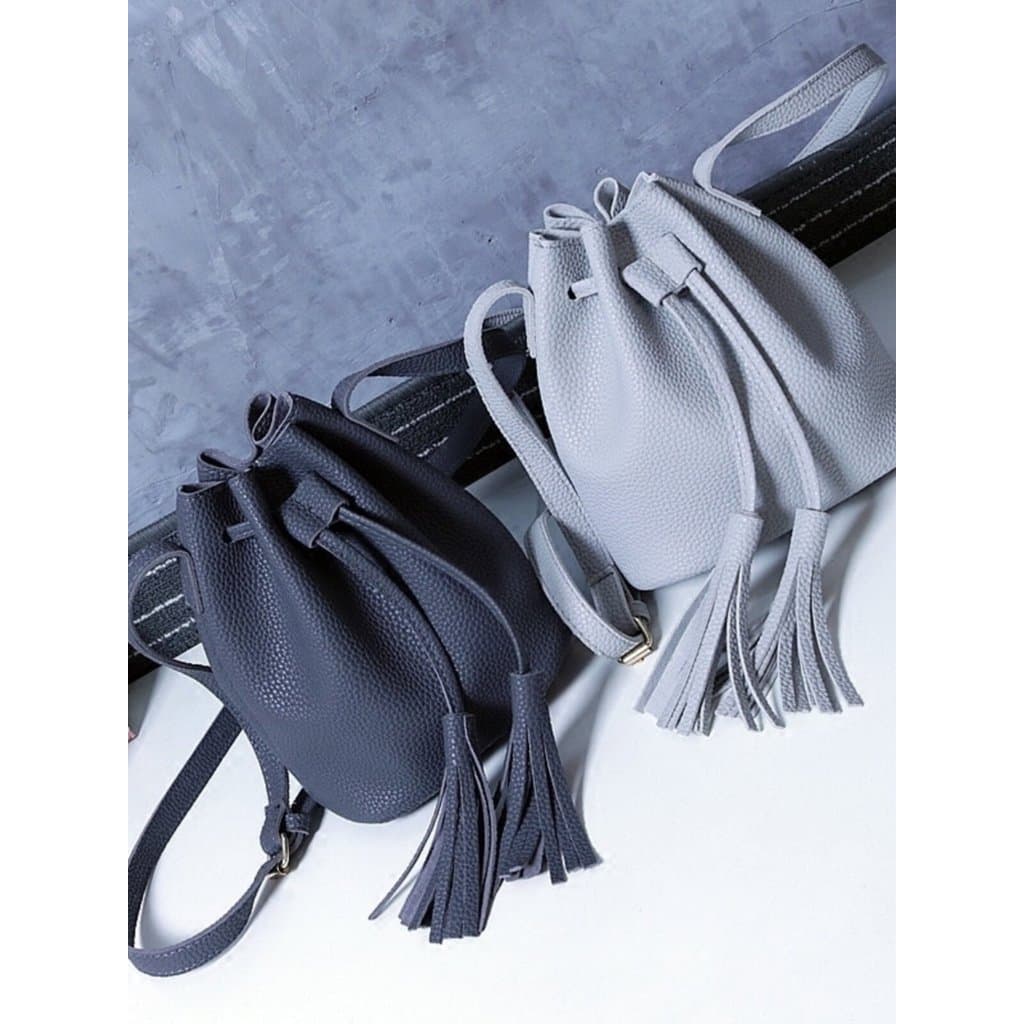 Bolsa bolsa transversal feminino Bolsa japonesa coreana Mini borla de um ombro para mudança de corpo cruzado