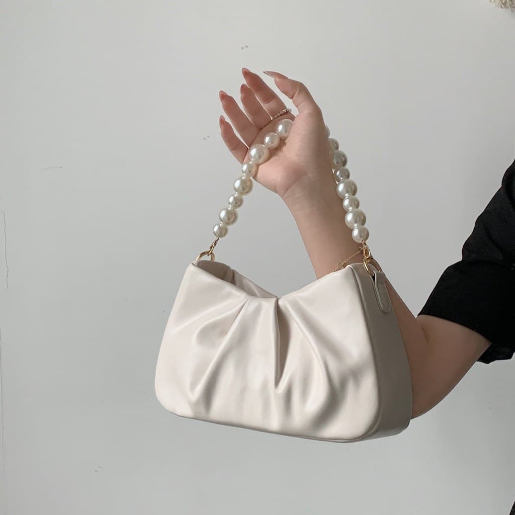 bolsa transversal feminino Bolsa Bolsa feminina nicho de um ombro transversal portátil corrente de pérola