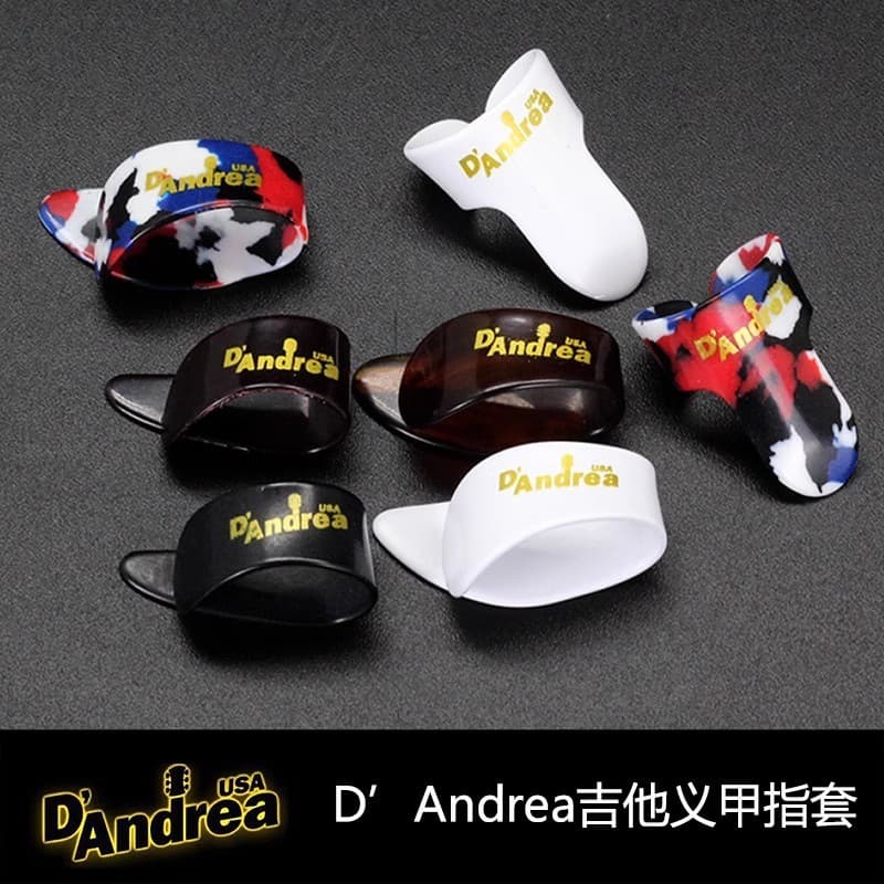 Produto americano D ''Andrea Guitarra Acústica Armadura Dedo Berços Fingerball Picks Resistente ao Desgaste Mão Direita