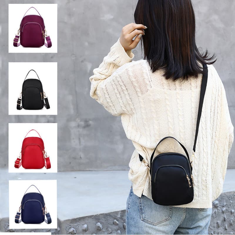 Pequena bolsa pequena feminina 2026 novo estilo All-Match Mini bolsa mensageiro bolsa feminina ombro lona portátil telef