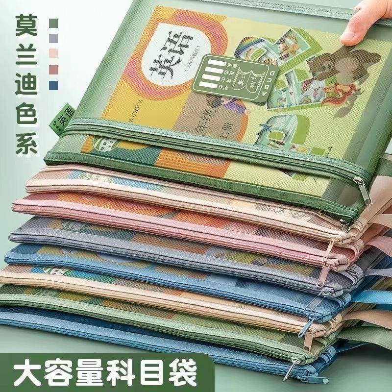Saco de arquivo de classificação de assuntos Saco de livro de grande capacidade Saco de armazenamento de papel de teste