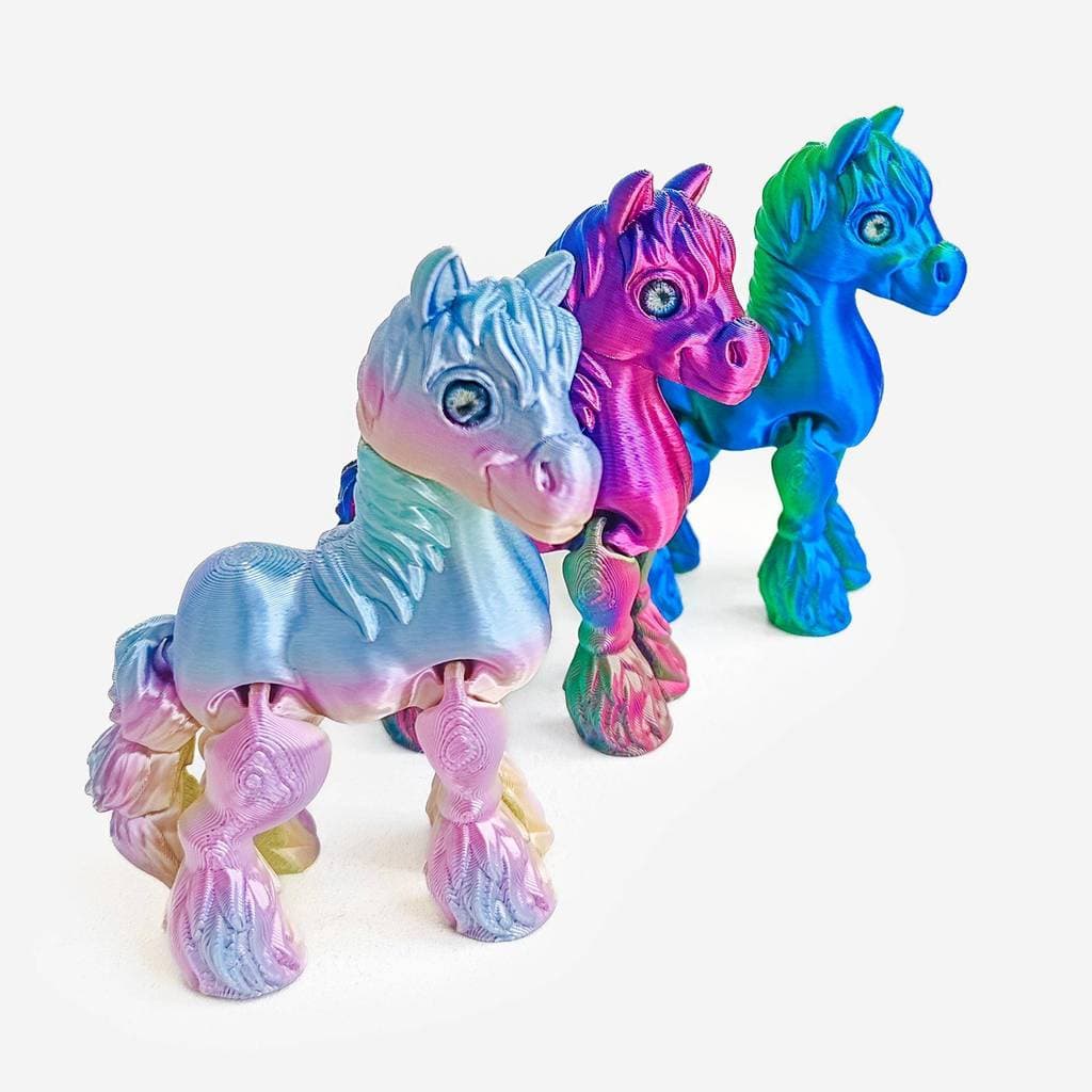 3 japonês de alta qualidade D impressão pônei zodíaco ano do cavalo presente simulação Animal conjunta brinquedo móvel t