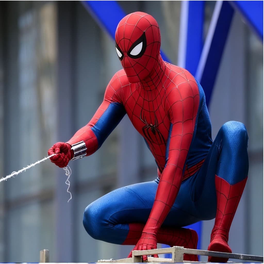 Fantasia Clássica do Homem-Aranha em Vermelho e Azul, Nova Fantasia de Cosplay para Adultos e Crianças, Macacão Zentai d