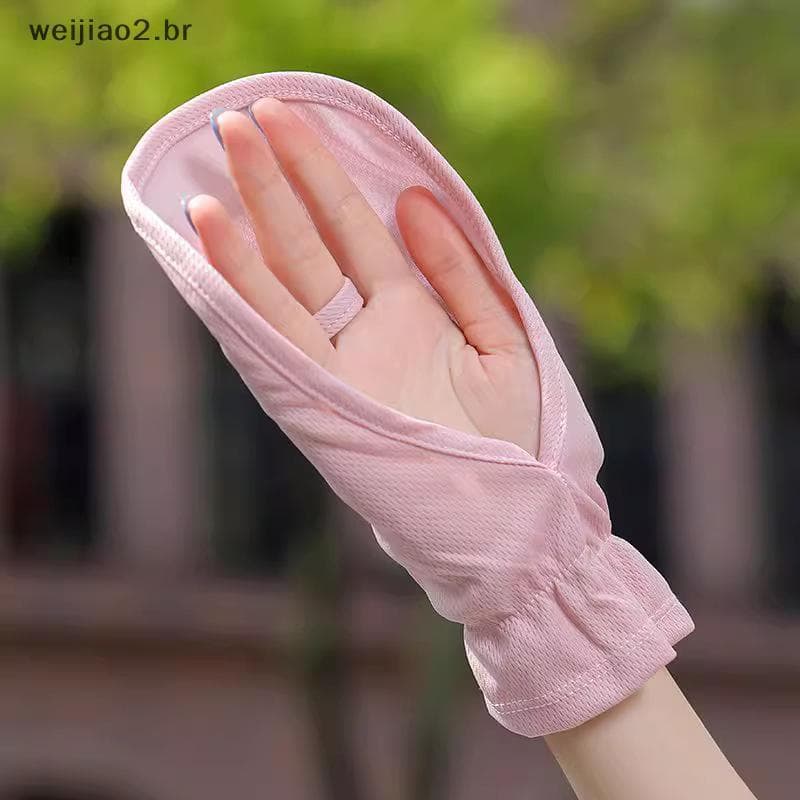 weijiao2 . BR Luvas Femininas De Verão Respiráveis Estilo Curto UV Proteção Solar Para Dirigir Ciclismo Lazer Ao Ar Livr