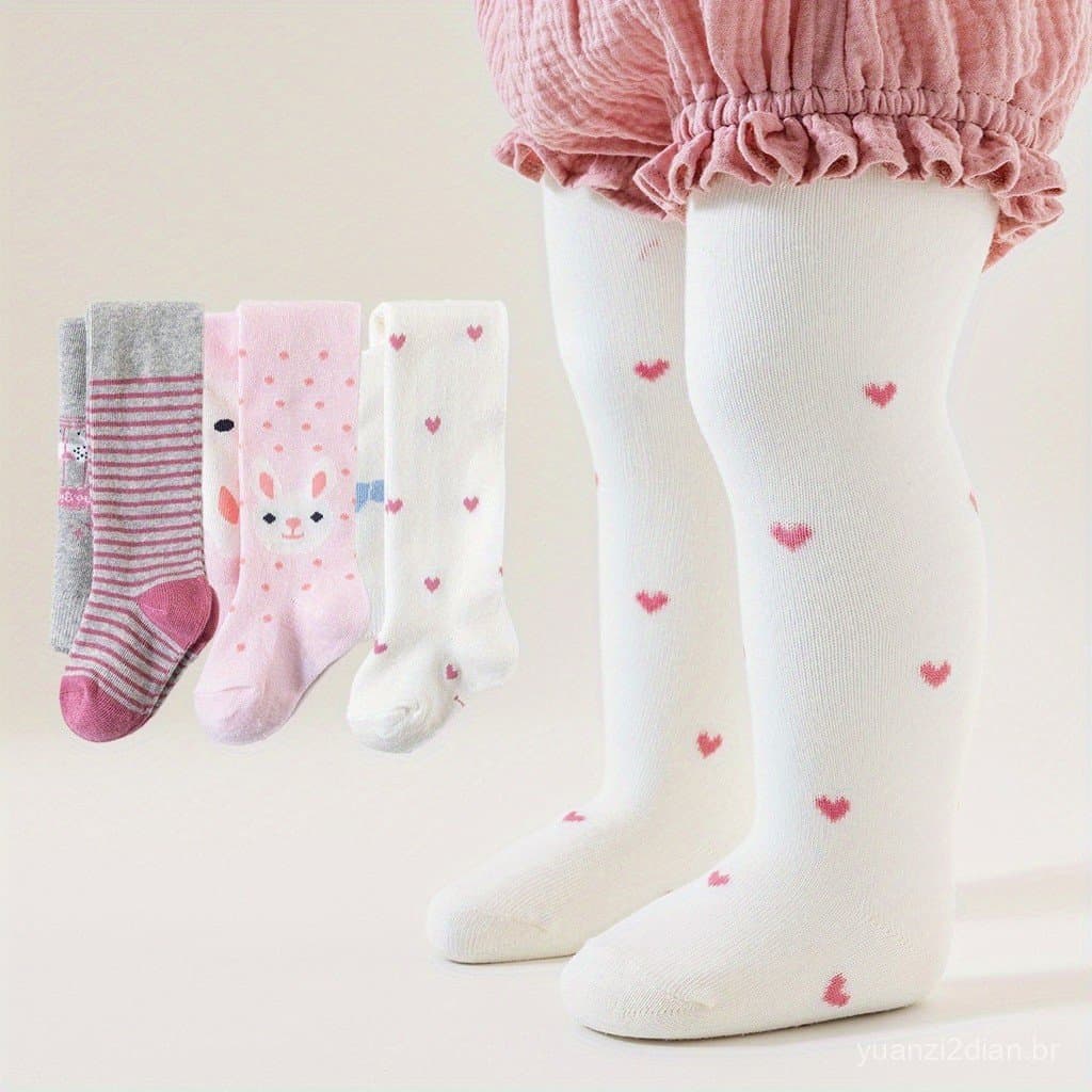 Leggings finas para meninas, para primavera e outono, leggings infantis, leggings brancas para uso ao ar livre, modelo d