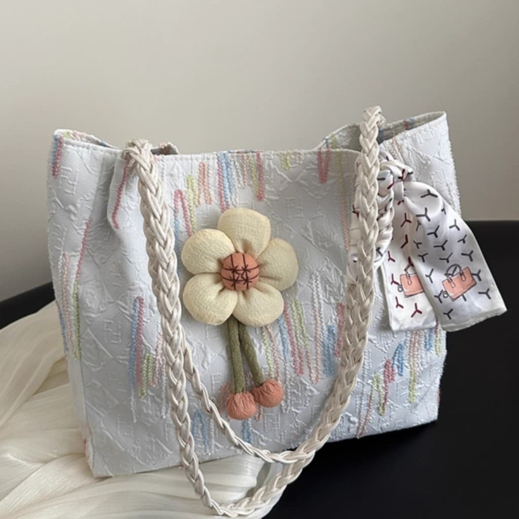 Verão grande saco feminino 2025 novo estilo elegante Popular bolsa de ombro grande capacidade classe Commuter lona sacol