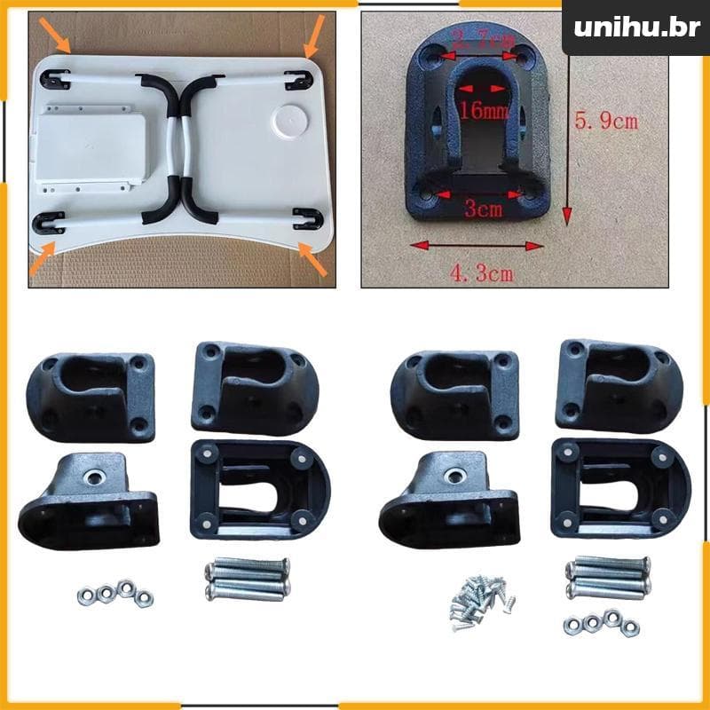 [Unihu] 4x Suporte De Travamento De Perna De Mesa De Cama De Leitura , Suportes Dobráveis , Peças De Móveis , Acessórios