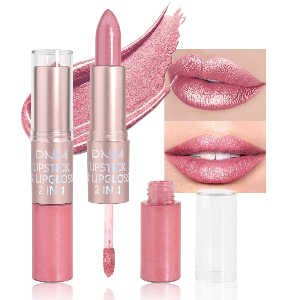 Batom E Gloss Labial Dois Em Um Copo Antiaderente Hidratante De Longa Duração Líquido Não Desbotado