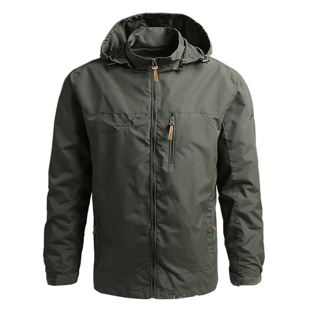 Jaqueta Impermeável com Capuz para Homens, Pesca, Caminhada, Capas de Chuva e Anoraks, Cor Pura D JNAX MDGG F7UX 6895 8P
