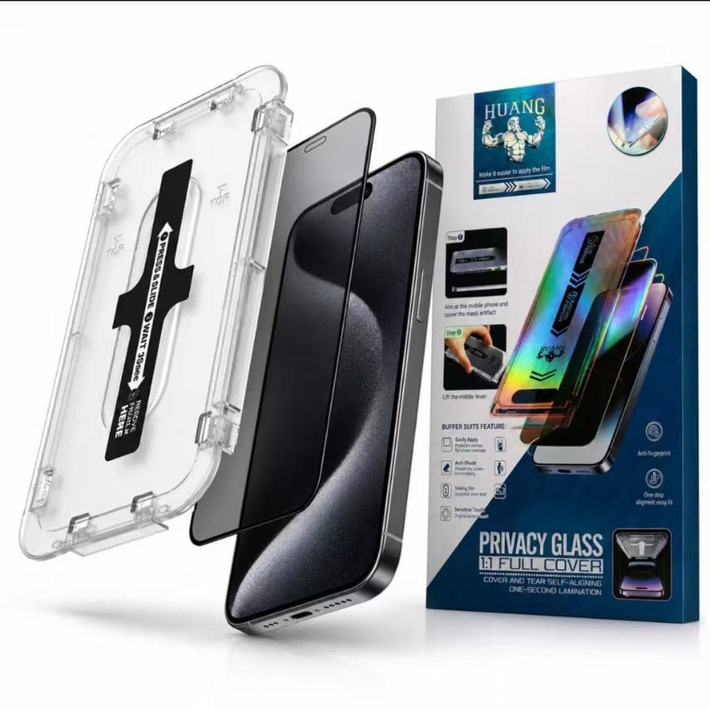 Película com Aplicador para iPhone Privacidade ou transparente 11/12/13/14/15/16/17/ PRO/PRO MAX/16E