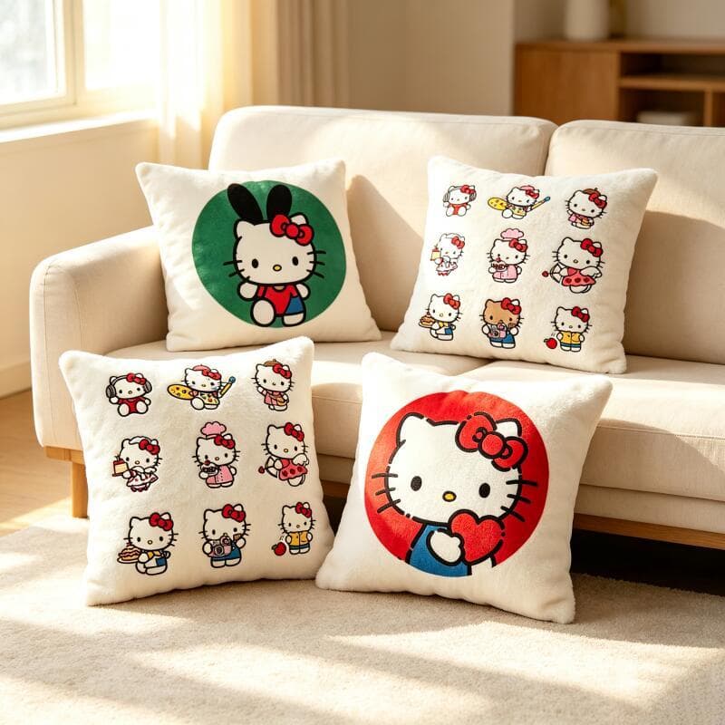 Almofadas Luxo Lindas 45cm x 45cm Enchimentos de Espuma Uma Almofada Nozinho Decorativa Gato