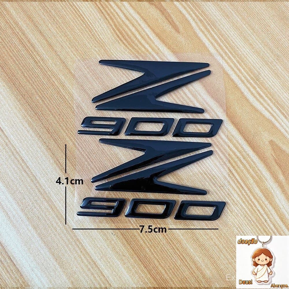 1 Par de Adesivos de Emblema Cromados Elevados para Motocicleta, Adesivos de Tanque de Carenagem Adequados para Kawasaki