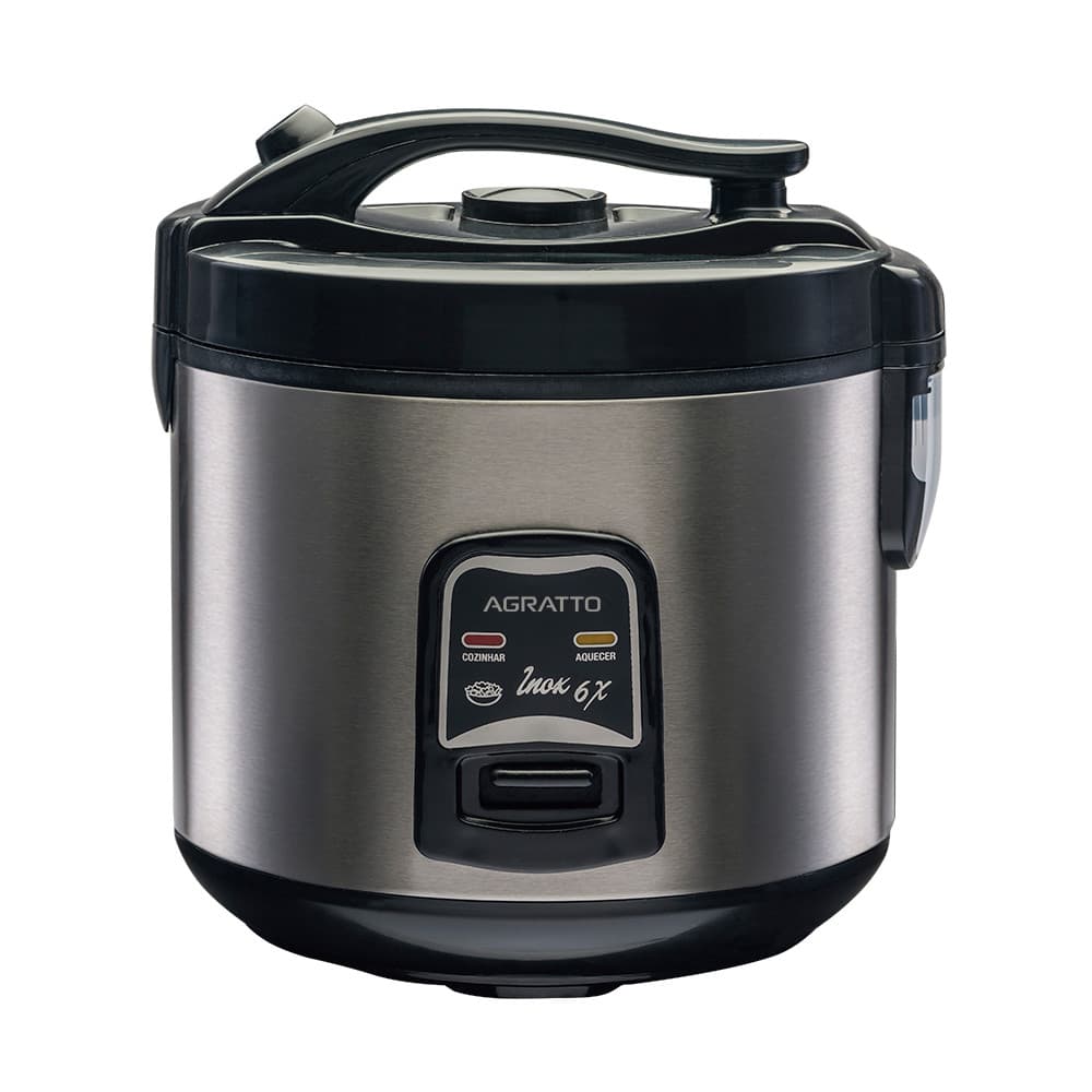 Panela de Arroz Elétrica Agratto Visor Vidro 6X Inox PA6X 220v