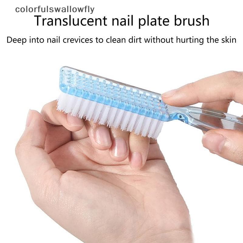 Escovas De Unhas Transparentes Com Cabo Longo CSF 5 Cores Ferramentas De Manicure E Pedicure