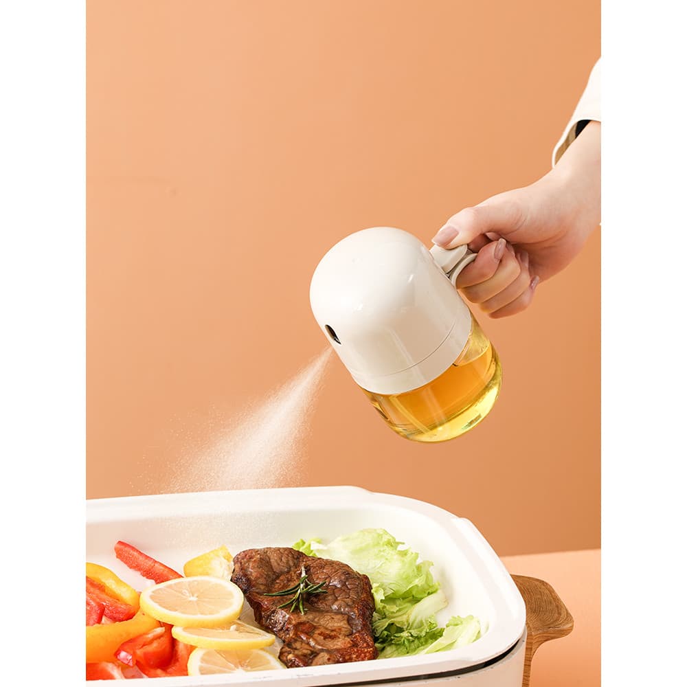Spray de óleo pode névoa spray de óleo pode cozinha doméstica vidro à prova de vazamento tanque de óleo pote comestível