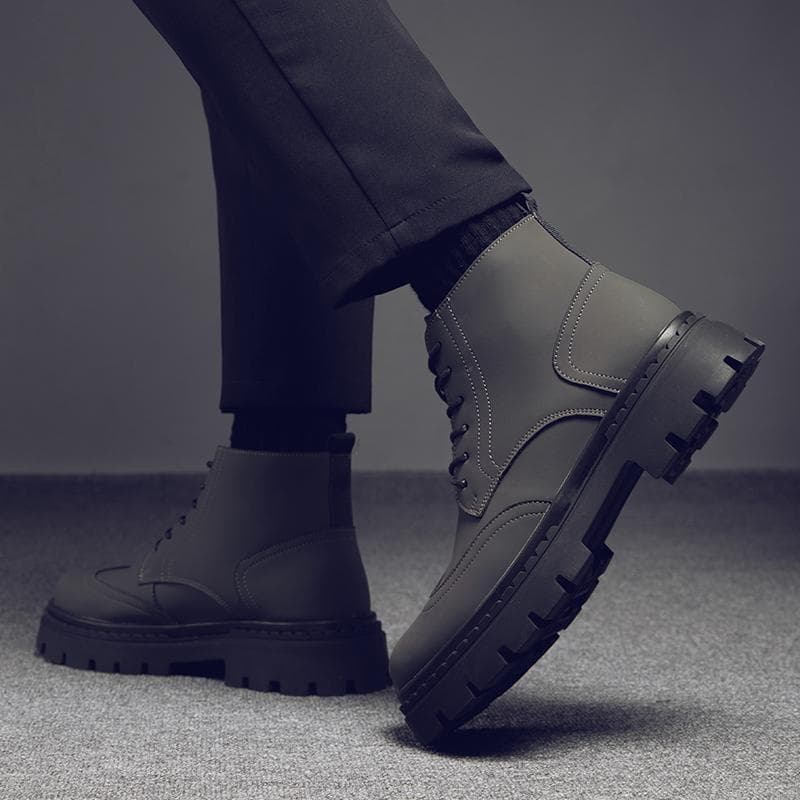 Martin botas masculinas estilo britânico botas masculinas de couro genuíno outono inverno novo estilo mais veludo botas