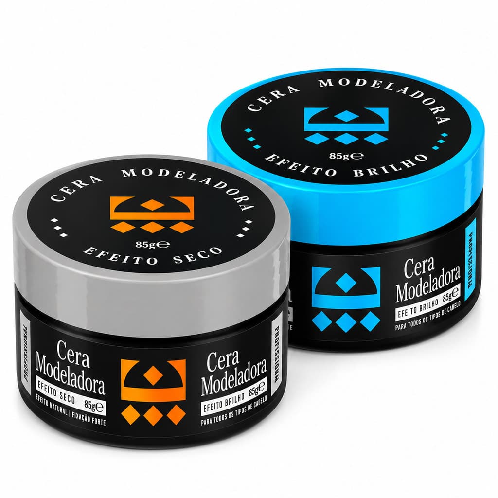 Kit Cera Modeladora Efeito Seco + Brilho Embaixador 85g