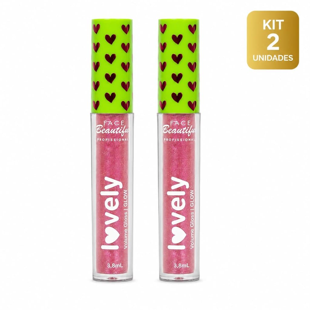 Kit 2 Gloss Labial Love You Glow Original Brilho Intenso Hidratante Efeito Glow Escolha as Cores - Face Beautiful
