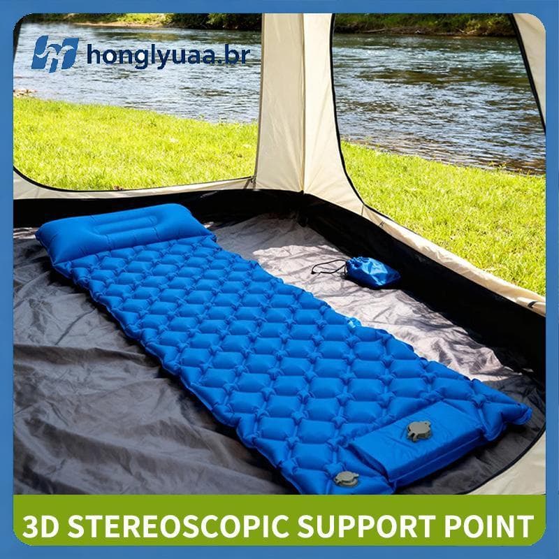 Colchão Inflável Para Exterior , Bomba Embutida , Ultraleve , Almofada De Dormir , Cama De Ar Acampamento , Caminhada ,