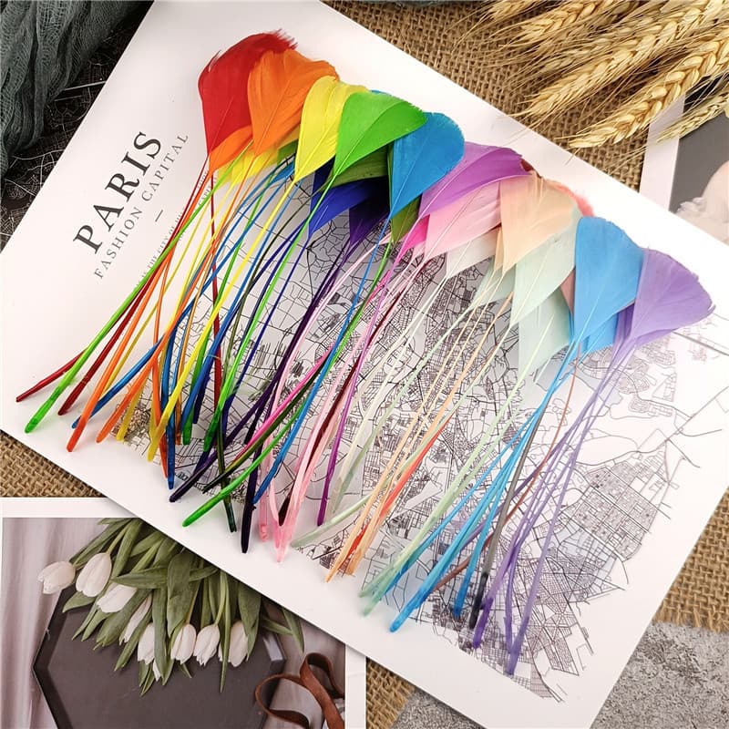 20 peças de penas coloridas de 12-18cm para decoração de casamento, festa, artesanato DIY, centro de mesa RYLL JUI4