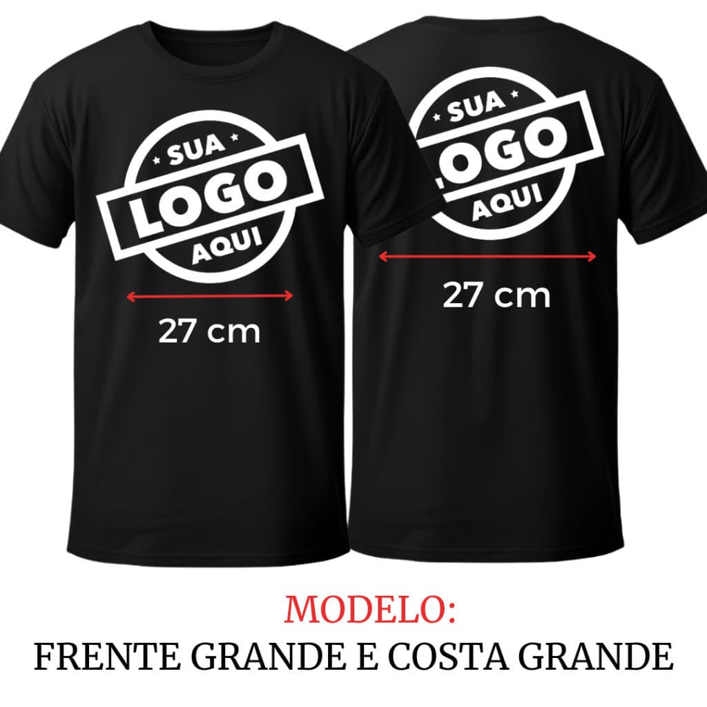 Camiseta Unisex Personalizavel Personalizada Com Sua Logo | 100% Algodão Confort Estampa Resistente