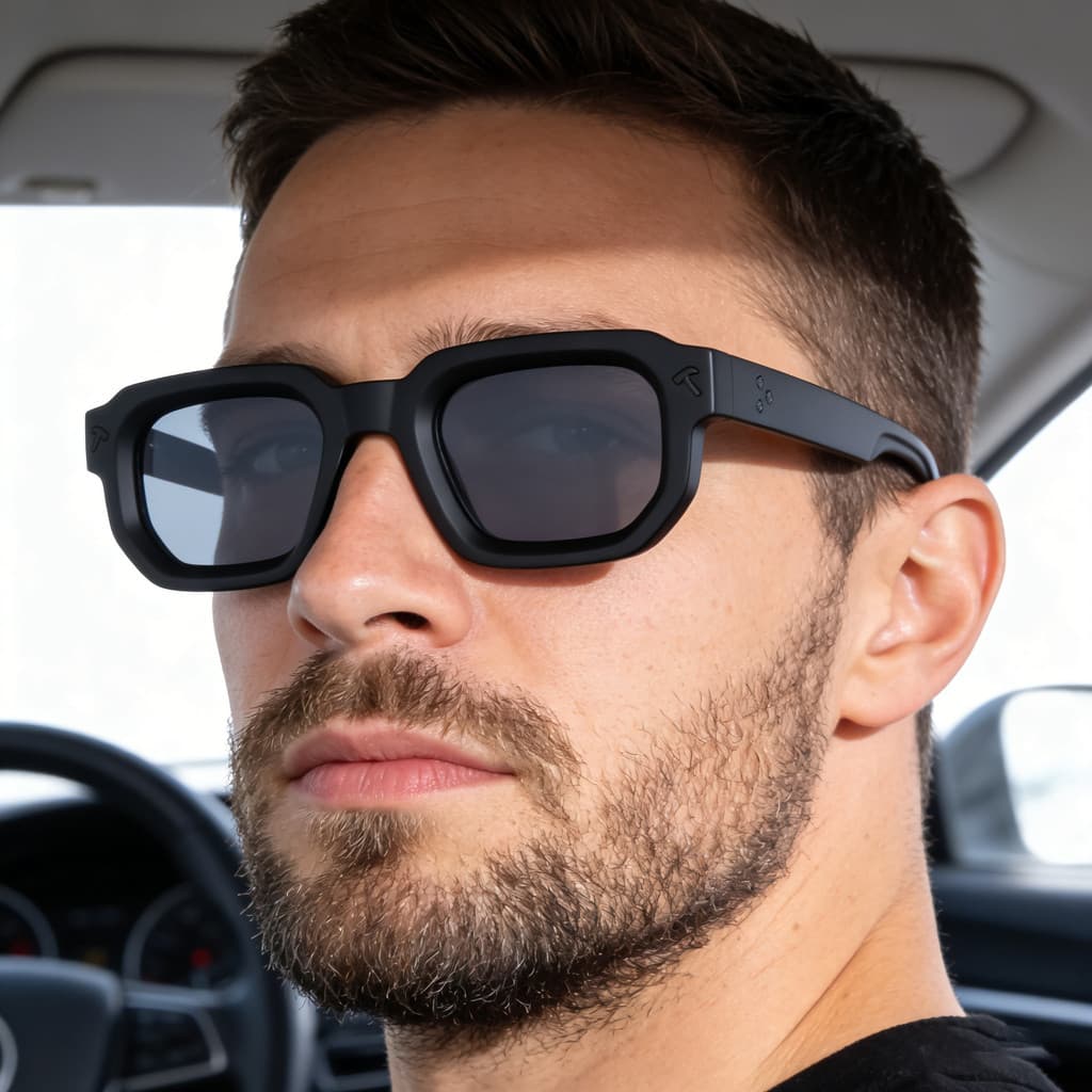 Óculos de sol de armação quadrada da moda europeia americana masculina, óculos de sol simples exclusivos masculinos ócul