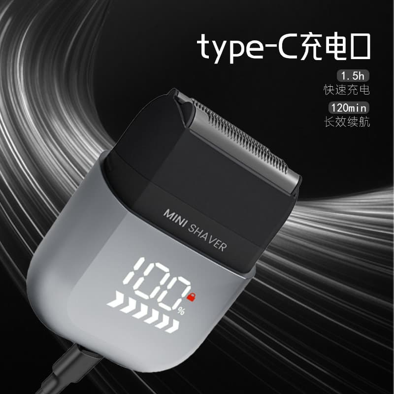 [Estoque pronto] Pitch Mini Barbeador Elétrico Masculino Display Digital Inteligente Barbeador Alternativo Navalha Recar