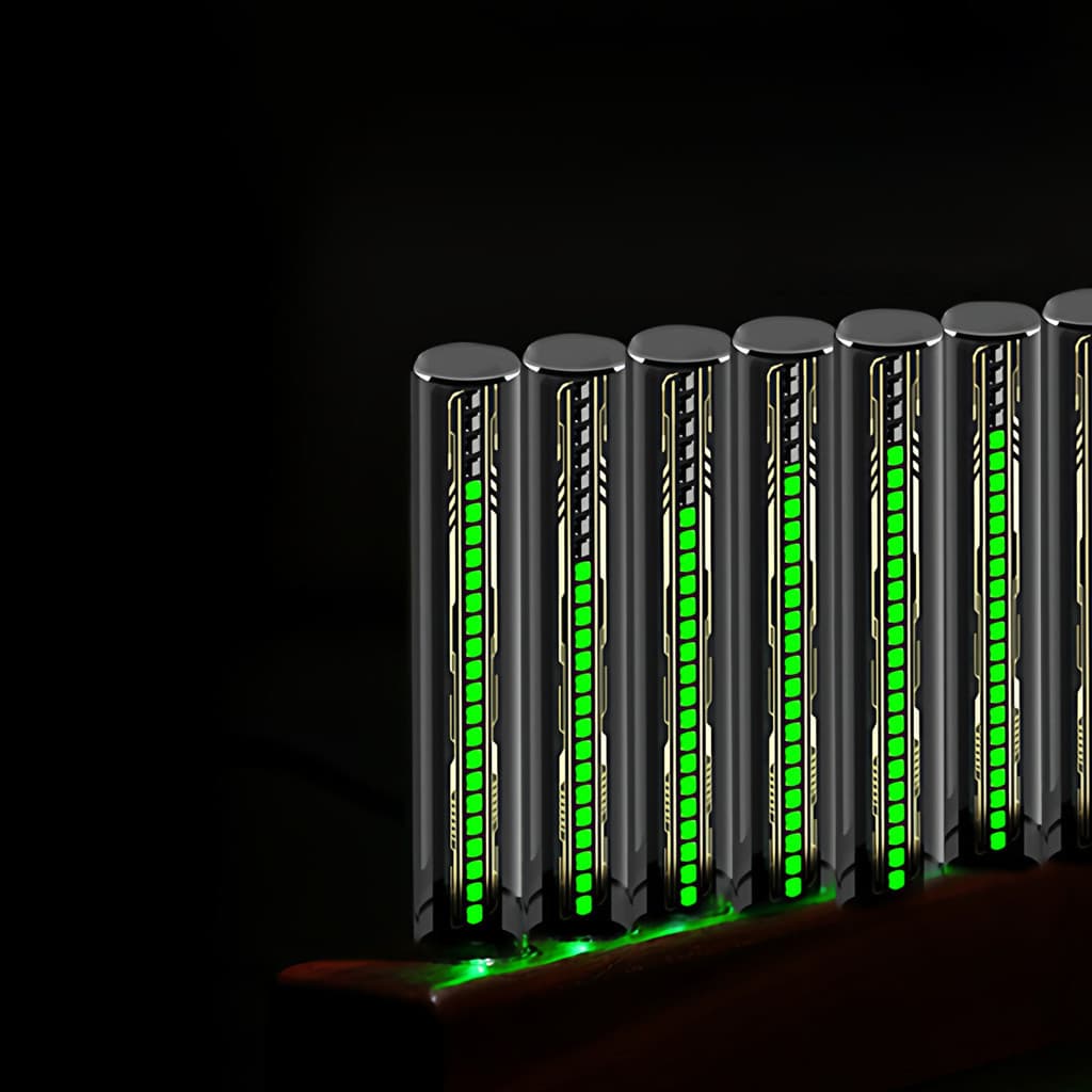 R RGB Retro figuração tubo de luz instrumento partitura música LED nível captador ritmo luz carro decoração Desktop