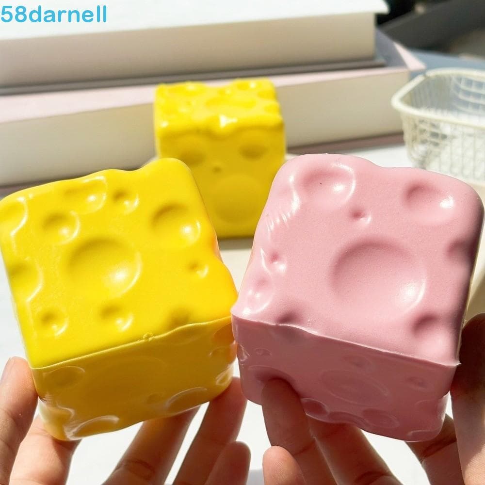 Cubo Espremido De Queijo DARNELL , Brinquedo Mole Super Macio De 6 Cm De Inquietação De Recuperação Lenta Para Relaxamen